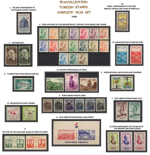 Turkey 1956 complete year - turkey,