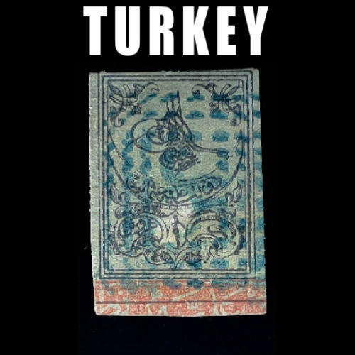 1863 turkey 1pi tughra 7 - tughra, sc#7