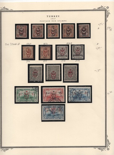 Turkey 1917 postage dues scott - postage,