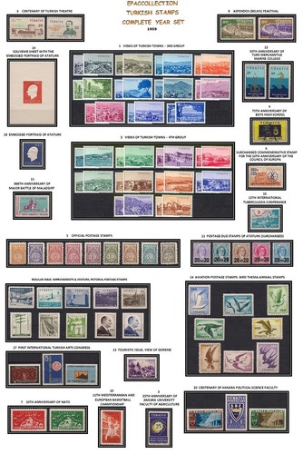 Turkey 1959 complete year - 1959,,