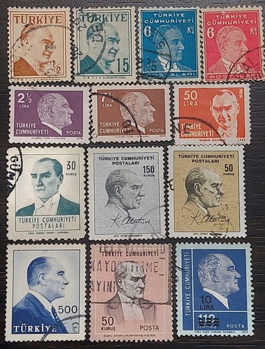 Turkey stamp lot - (13),